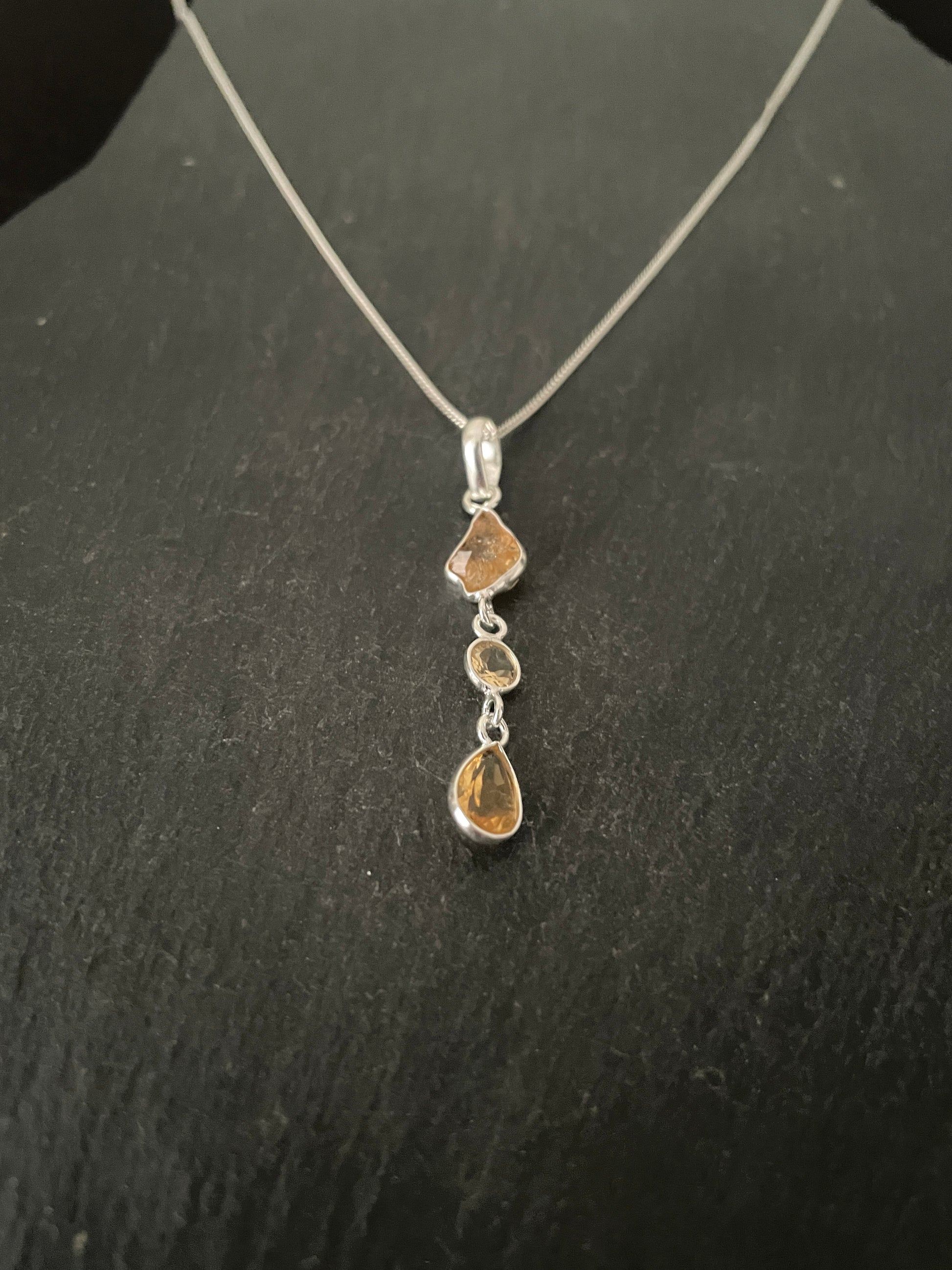 Citrine and Silver Pendant image 1