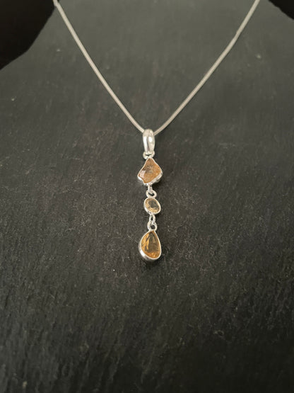 Citrine and Silver Pendant image 1