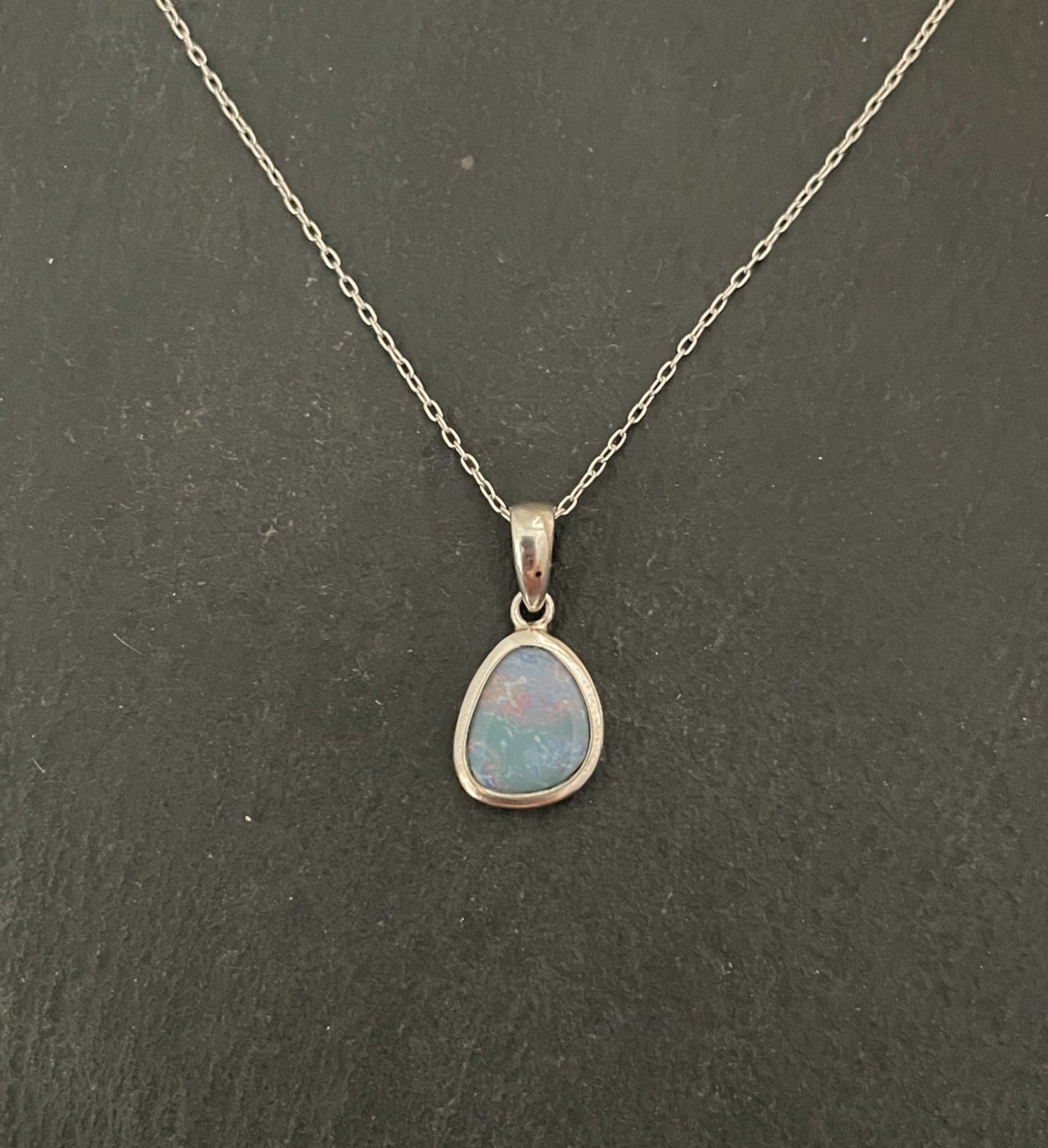 Opal Doublet Oval Pendant image 0
