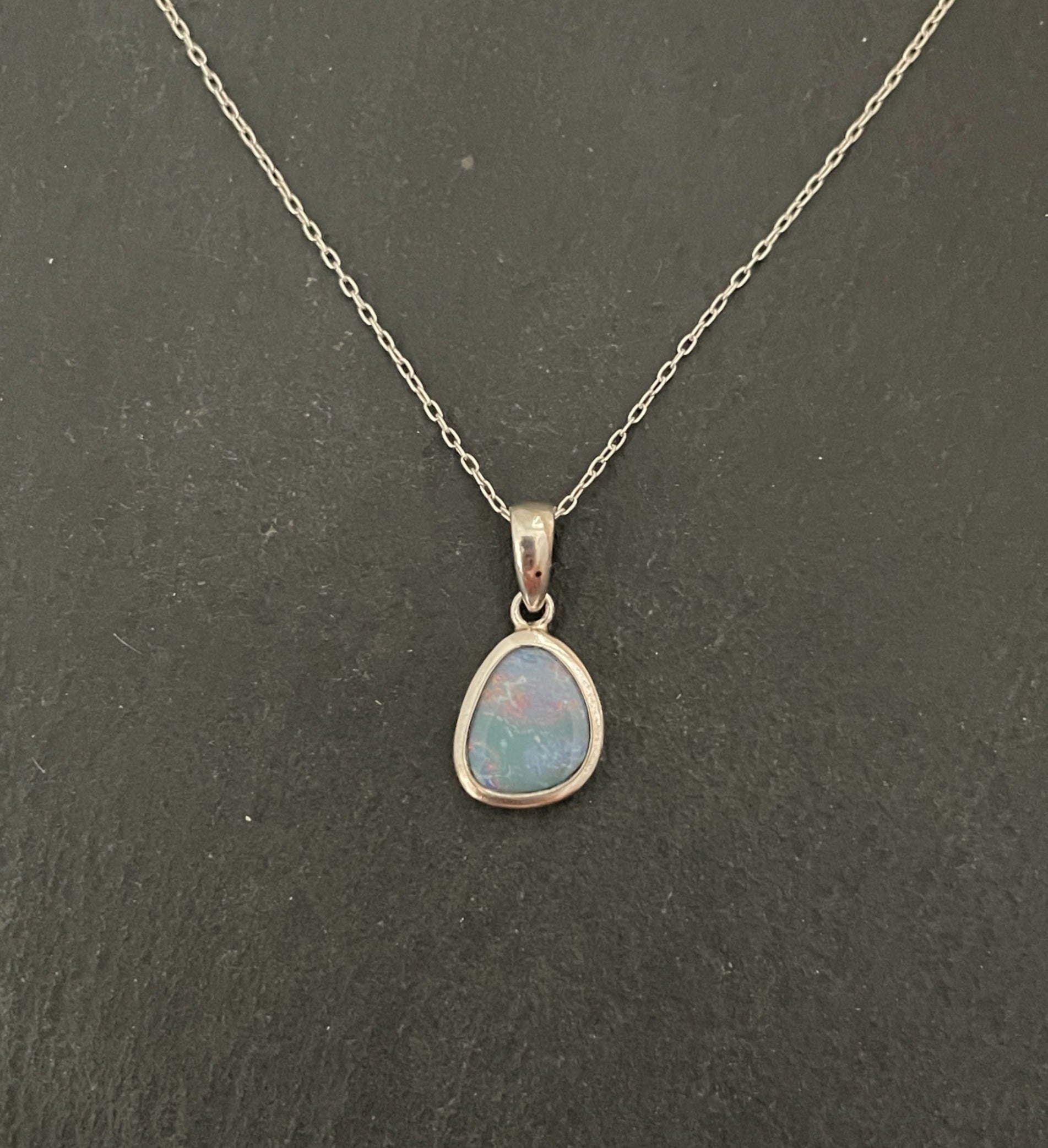 Opal Doublet Oval Pendant image 0