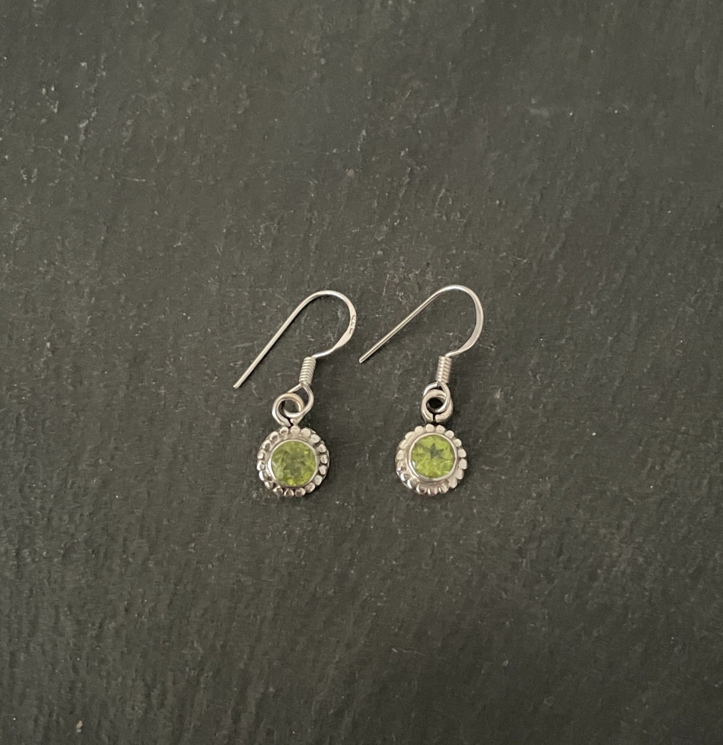 Peridot Round Earrings image 0