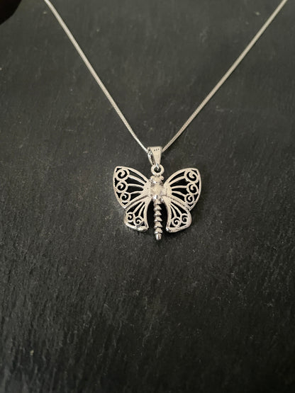 Silver Butterfly Pendant image 1