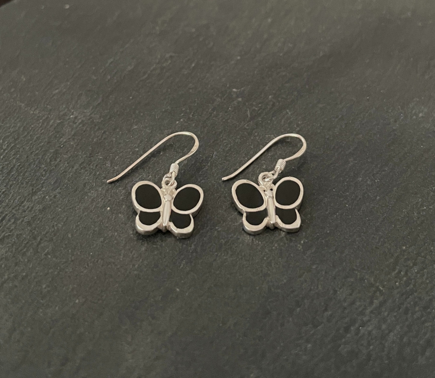 Black Onyx Butterfly Earrings image 1
