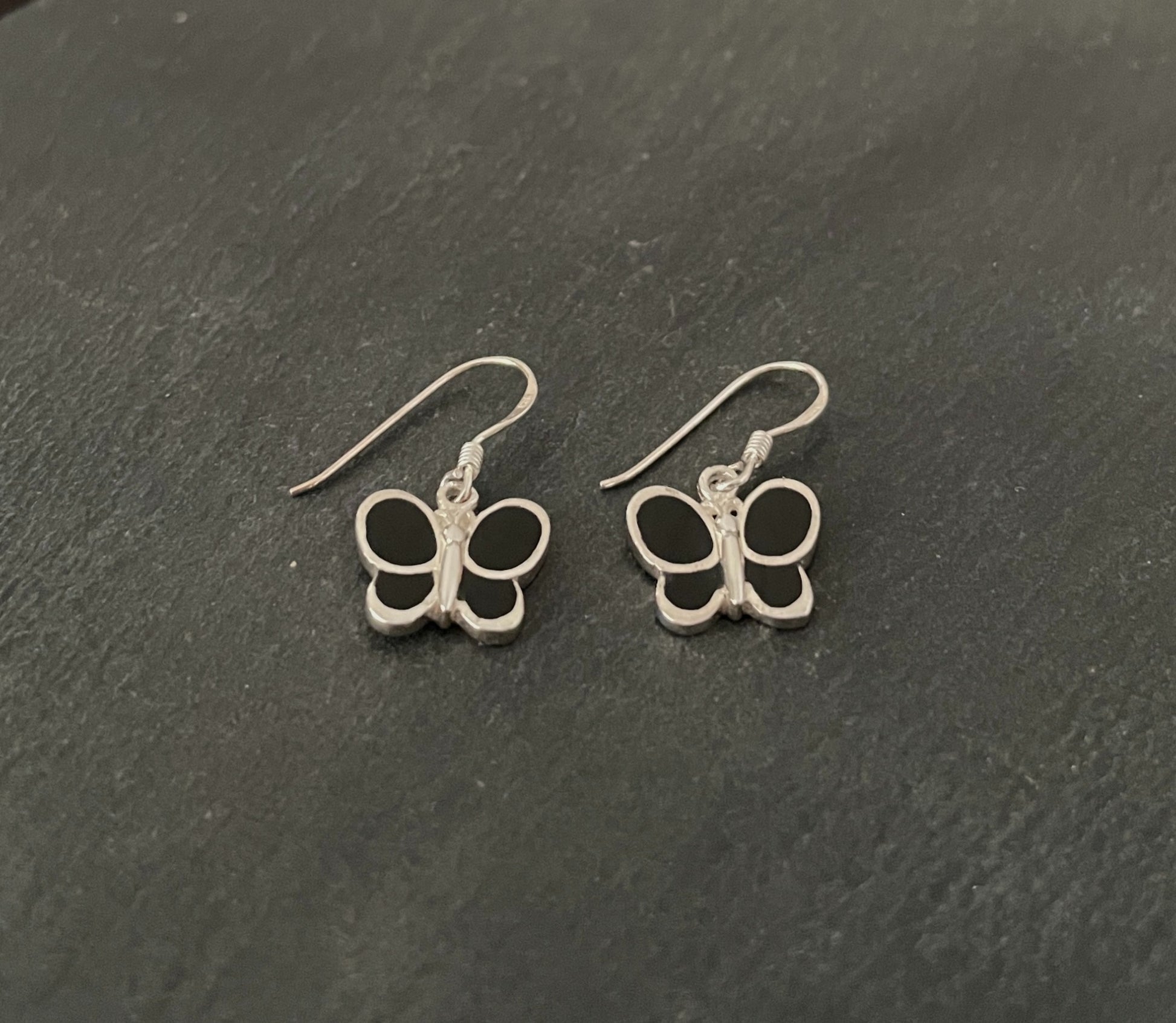 Black Onyx Butterfly Earrings image 1