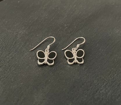 Black Onyx Butterfly Earrings image 1