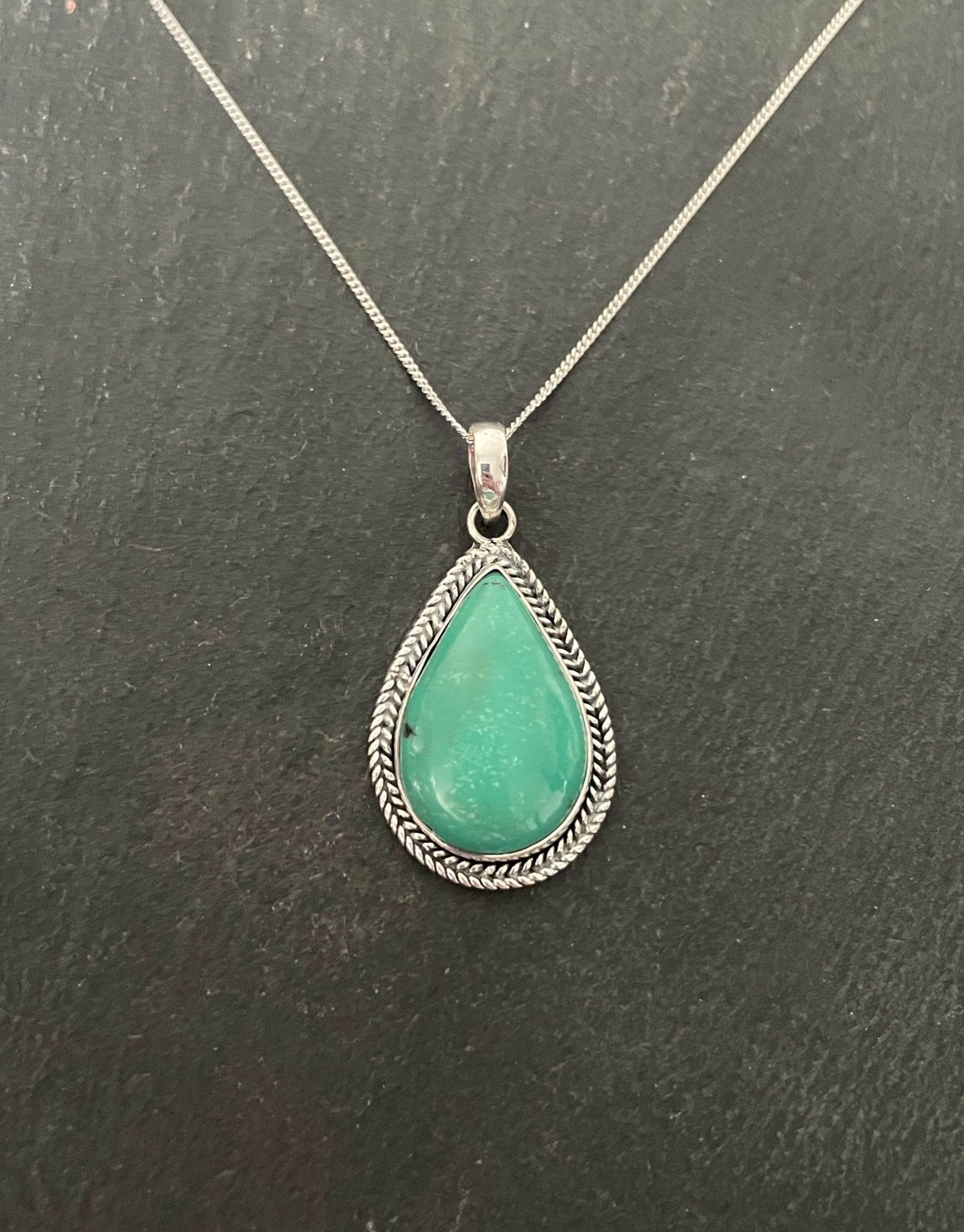 Turquoise and Silver Pendant image 0
