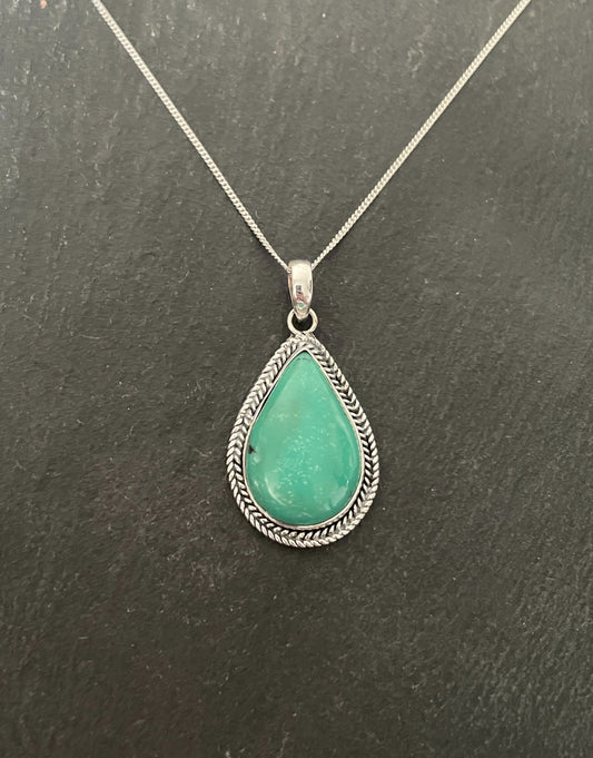 Turquoise and Silver Pendant image 0