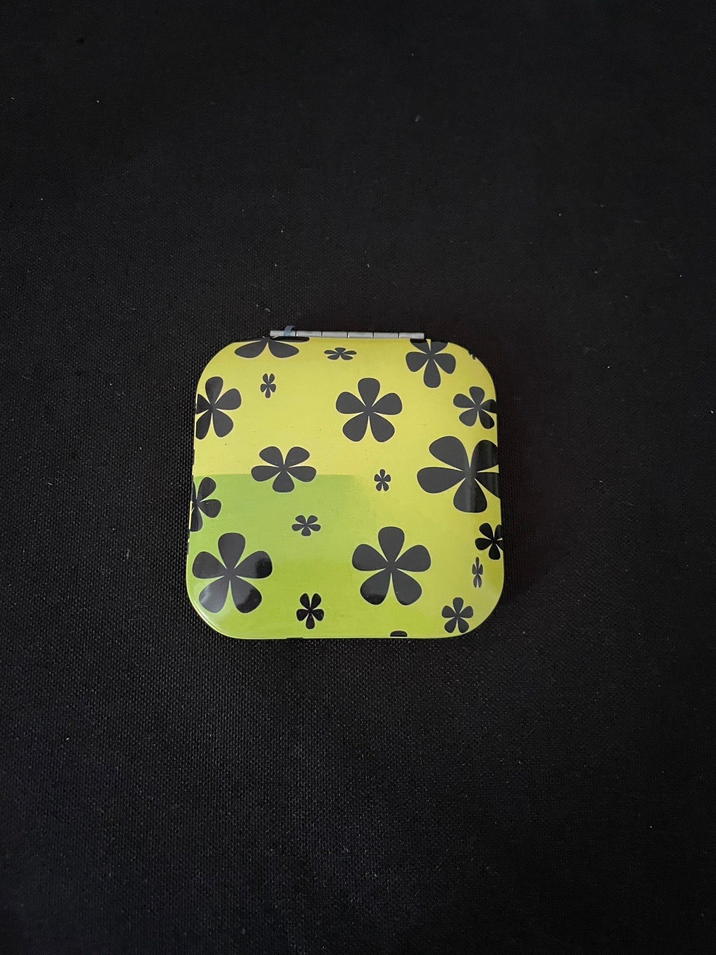 Yellow and Black Flower Compact Mirror image 0