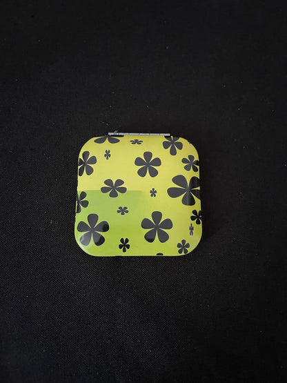 Yellow and Black Flower Compact Mirror image 0