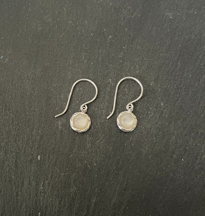 Mother of Pearl Round Earrings image 0