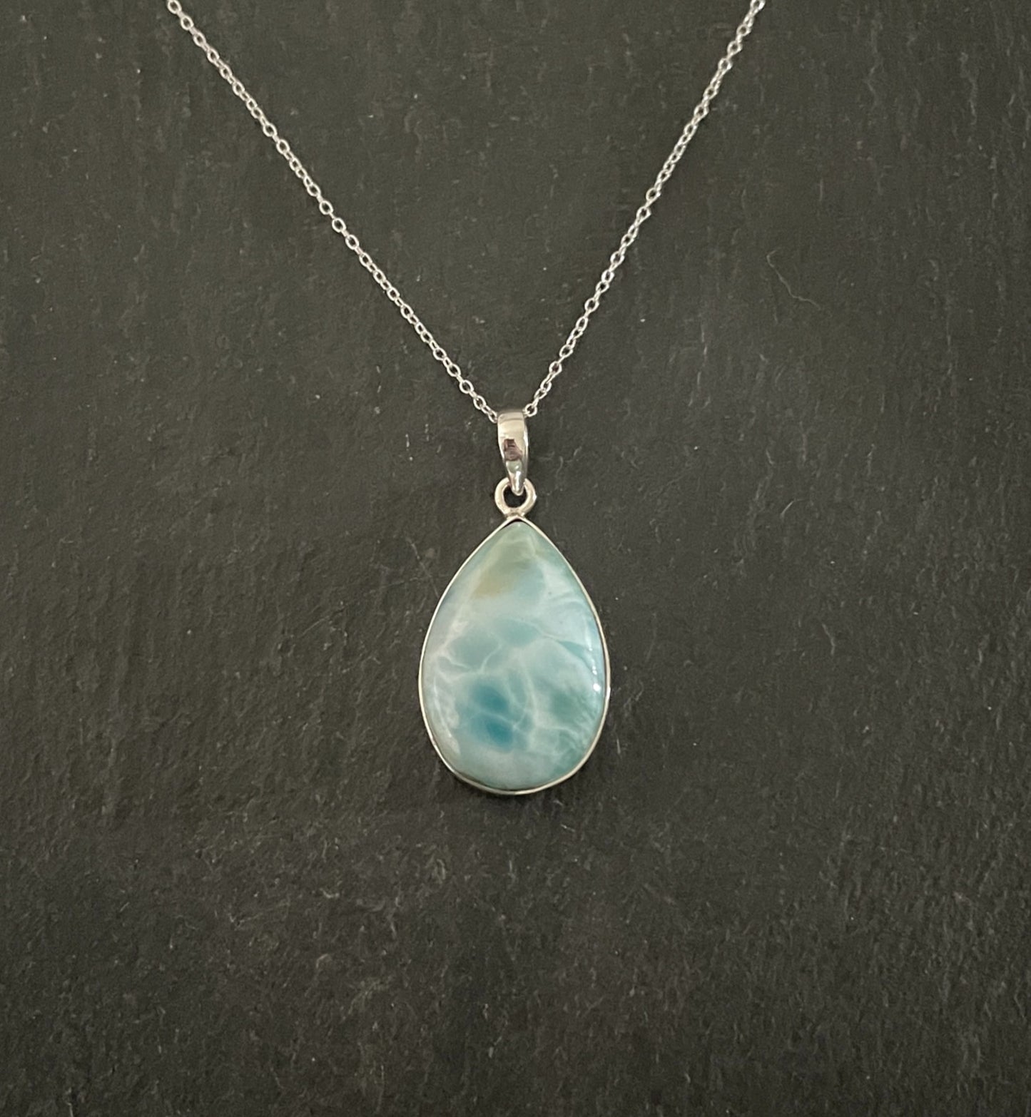 Teardrop Larimar Pendant image 0