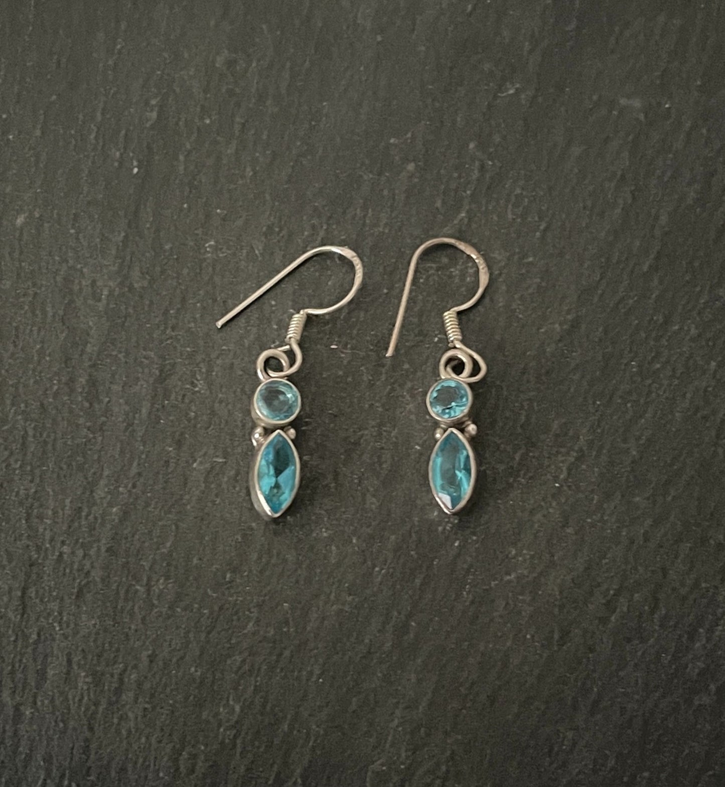 Blue Topaz and Silver Earrings image 0