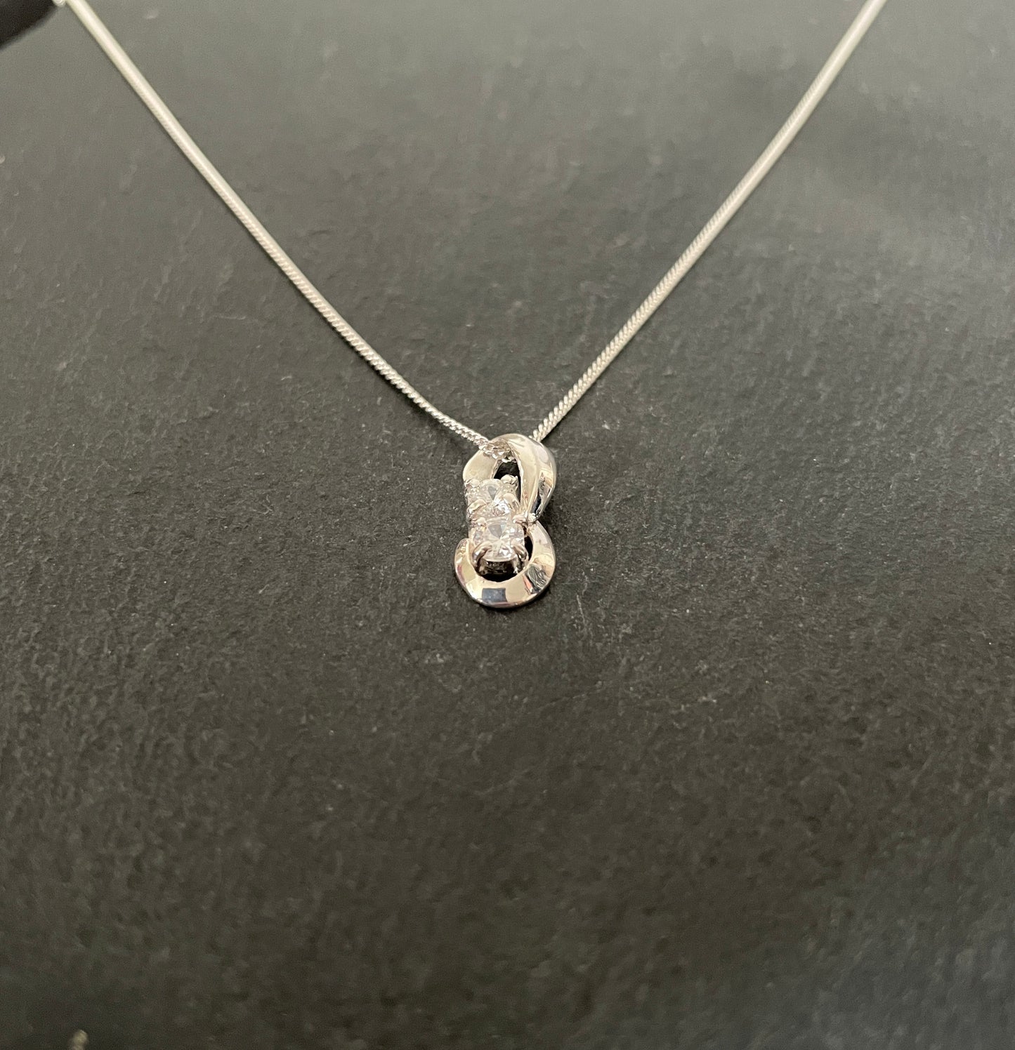 Cubic Zirconia and Silver Pendant image 1