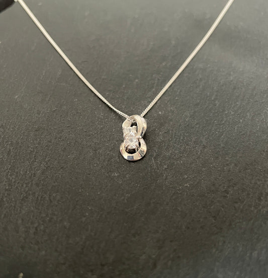 Cubic Zirconia and Silver Pendant image 1