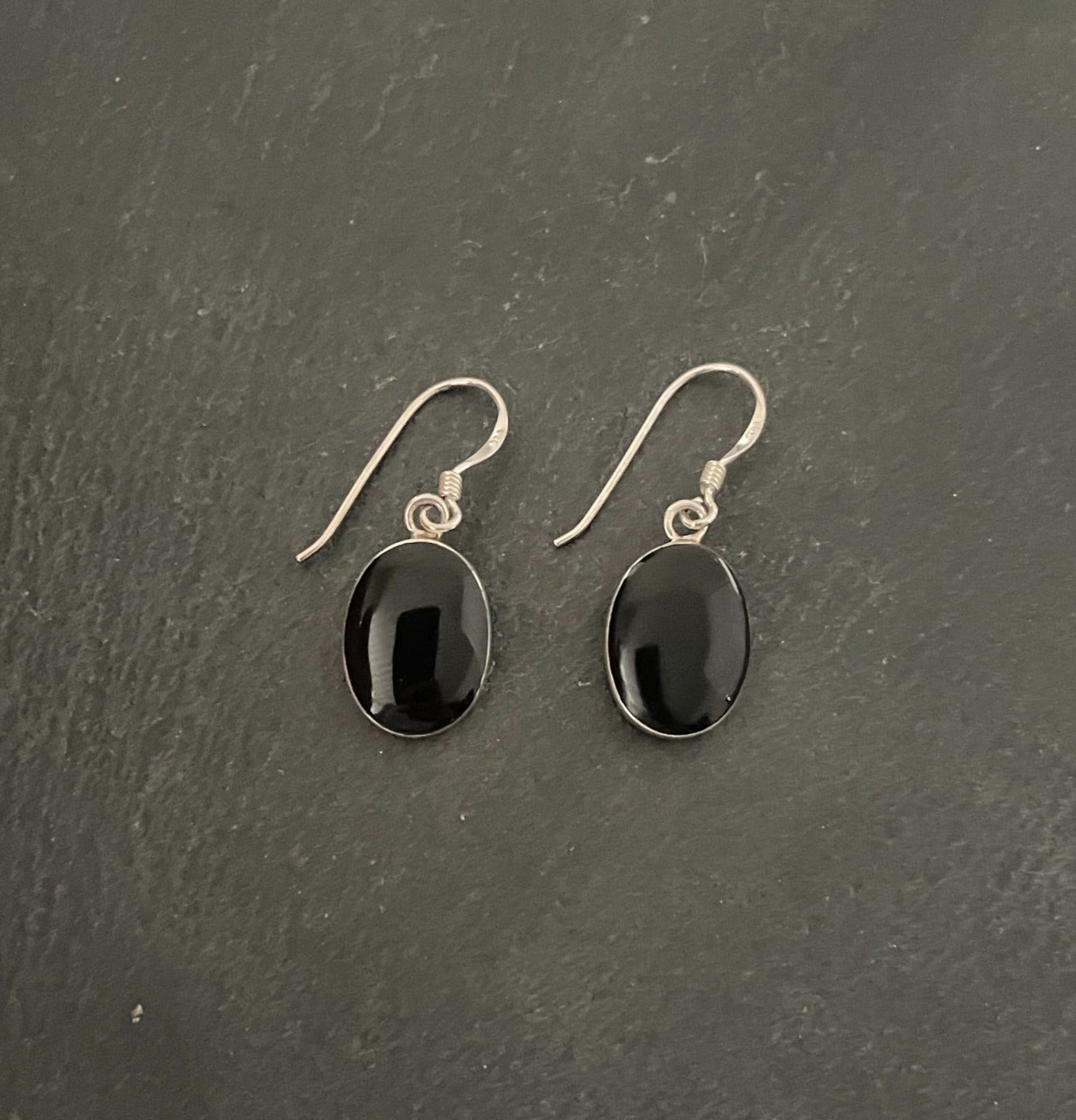 Black Onyx Oval Earrings image 0