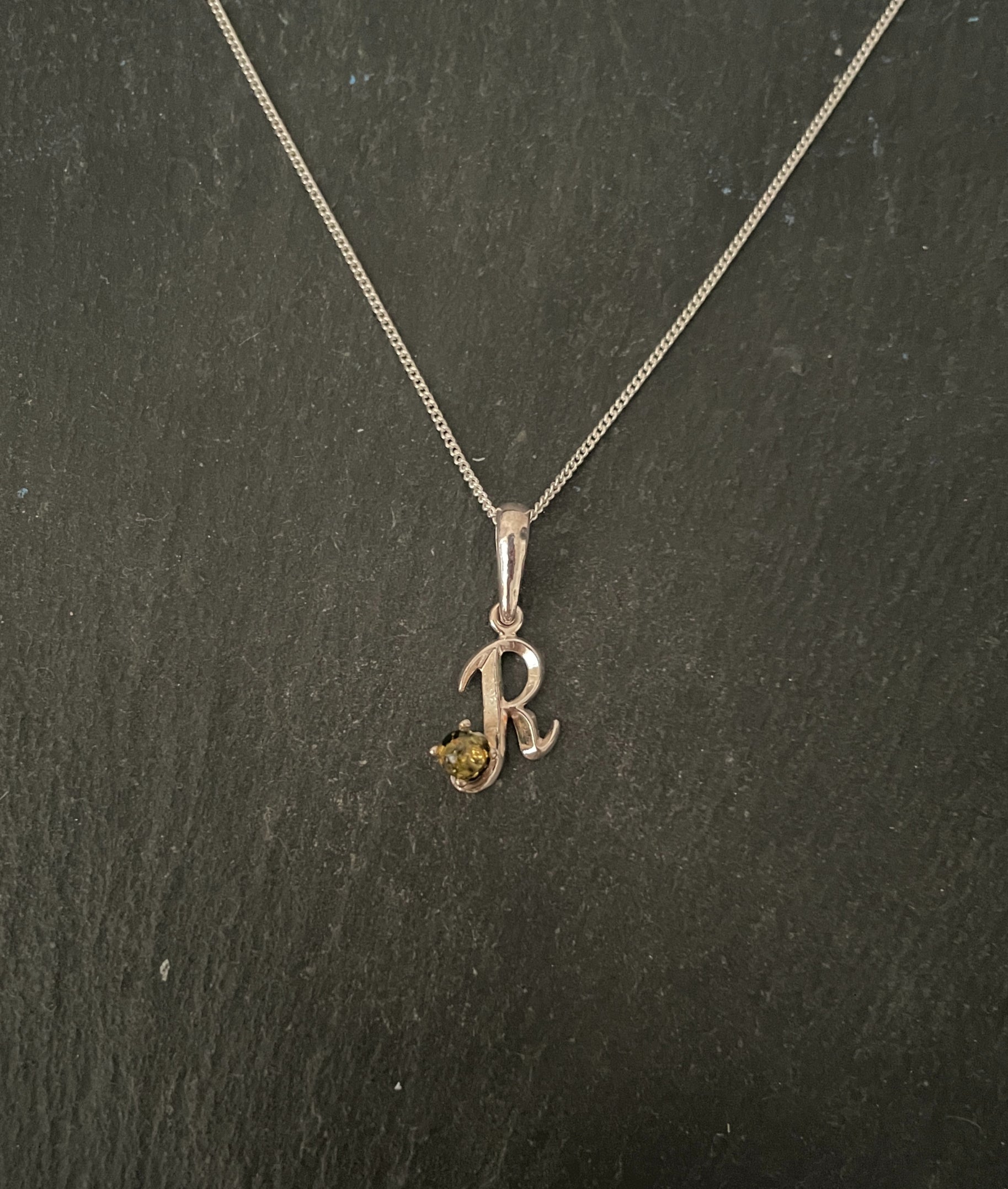 Letter R Amber Pendant image 2