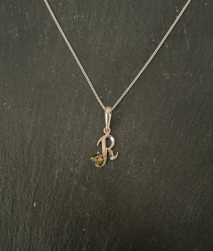 Letter R Amber Pendant image 2