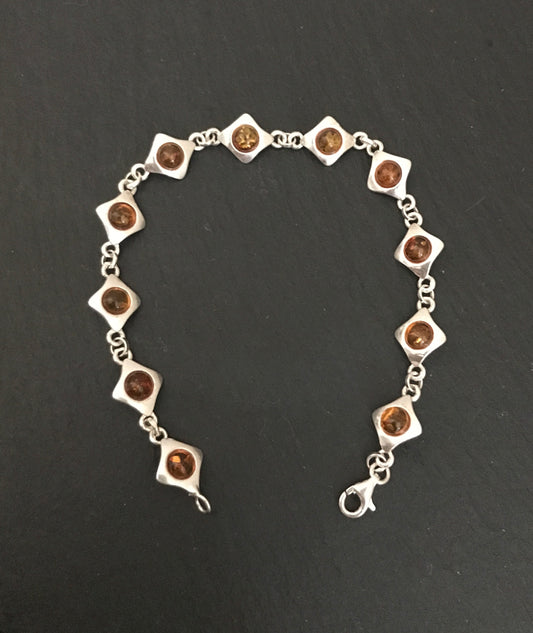 Amber and Silver Bracelet image 0