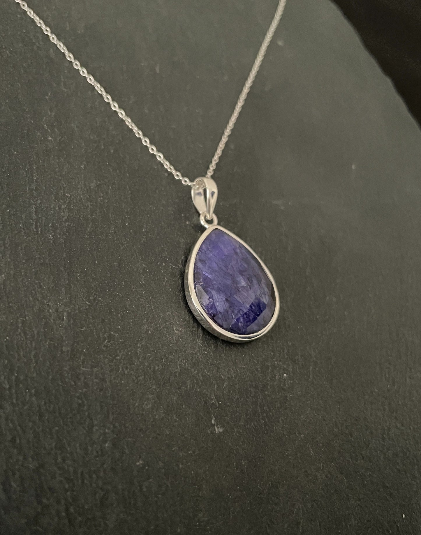Sapphire Teardrop Pendant image 2