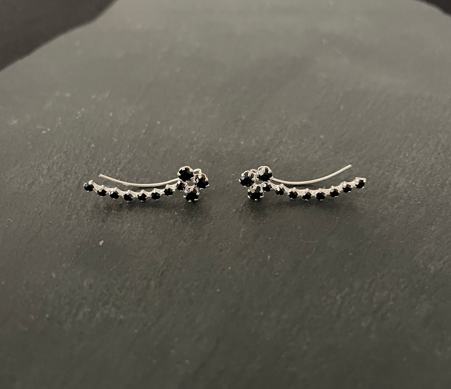 Flower Cubic Zirconia Ear Climbers image 0