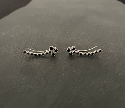 Flower Cubic Zirconia Ear Climbers image 0