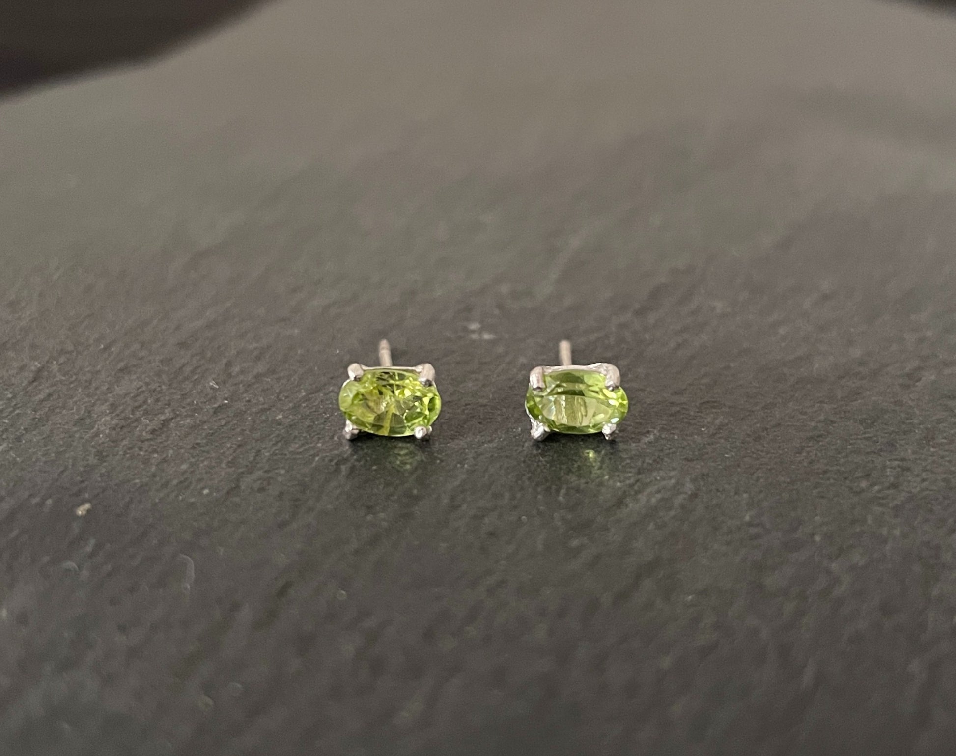 Peridot Oval Stud Earrings image 0