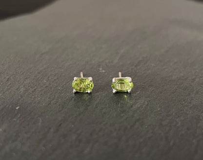 Peridot Oval Stud Earrings image 0