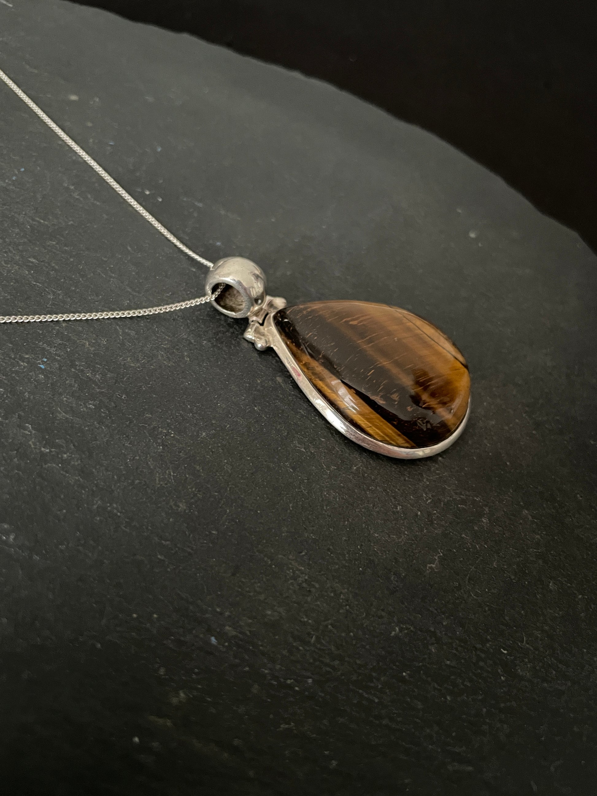 Tiger's Eye Teardrop Pendant image 1