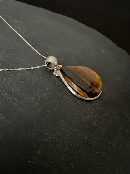 Tiger's Eye Teardrop Pendant image 1