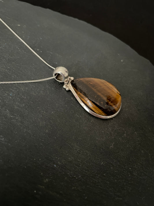 Tiger's Eye Teardrop Pendant image 1