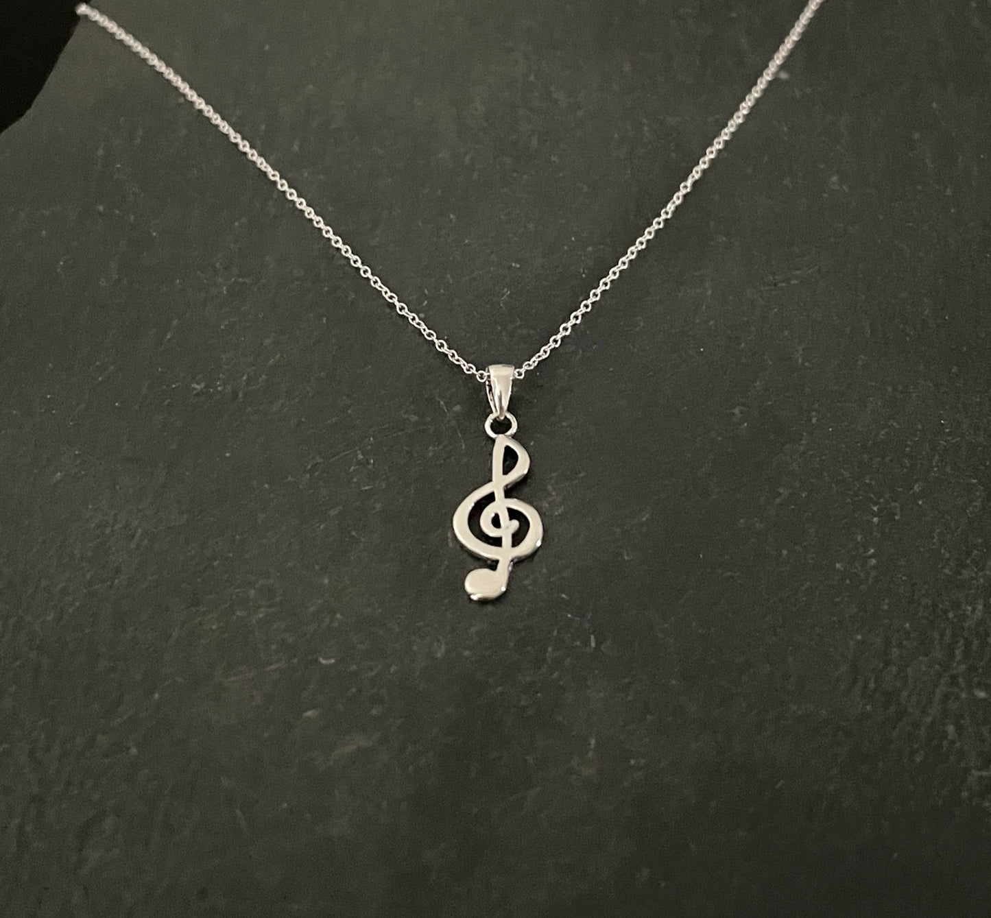 Silver Music Note Pendant image 1