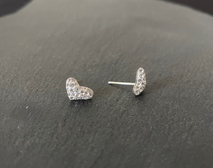 Cubic Zirconia Heart Stud Earrings image 5