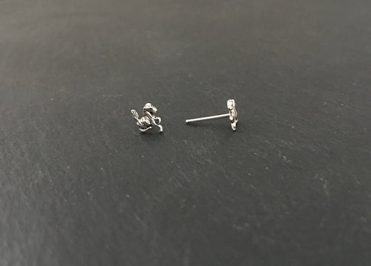 Silver Horse Stud Earrings image 1