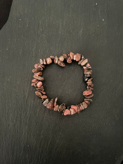 Rhodonite Chip Bracelet image 1