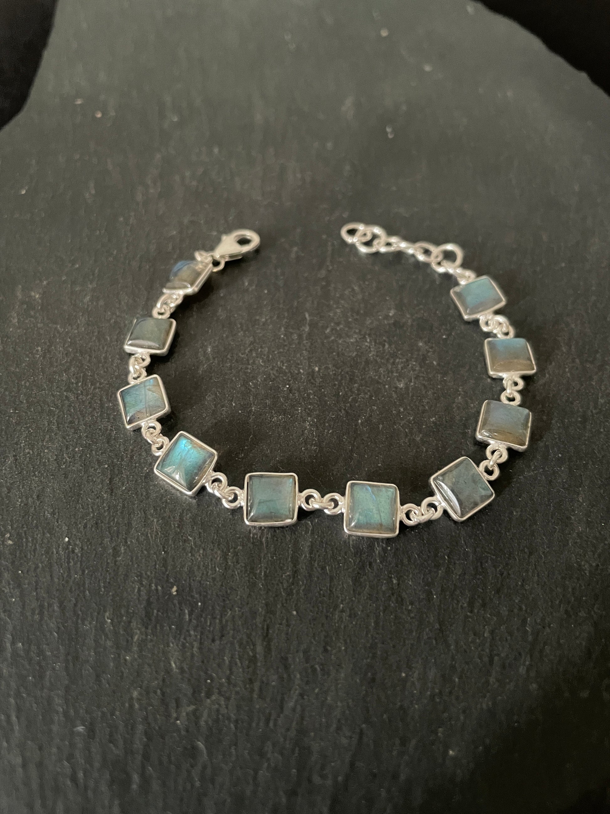 Labradorite and Silver Square Bracelet image 0