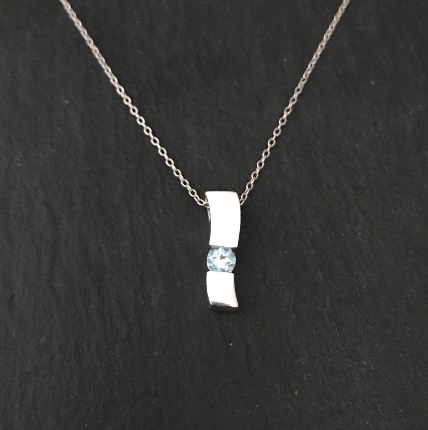 Blue Topaz and Silver Pendant image 2