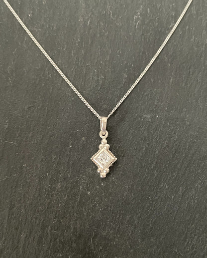 Cubic Zirconia Diamond Shaped Pendant image 0