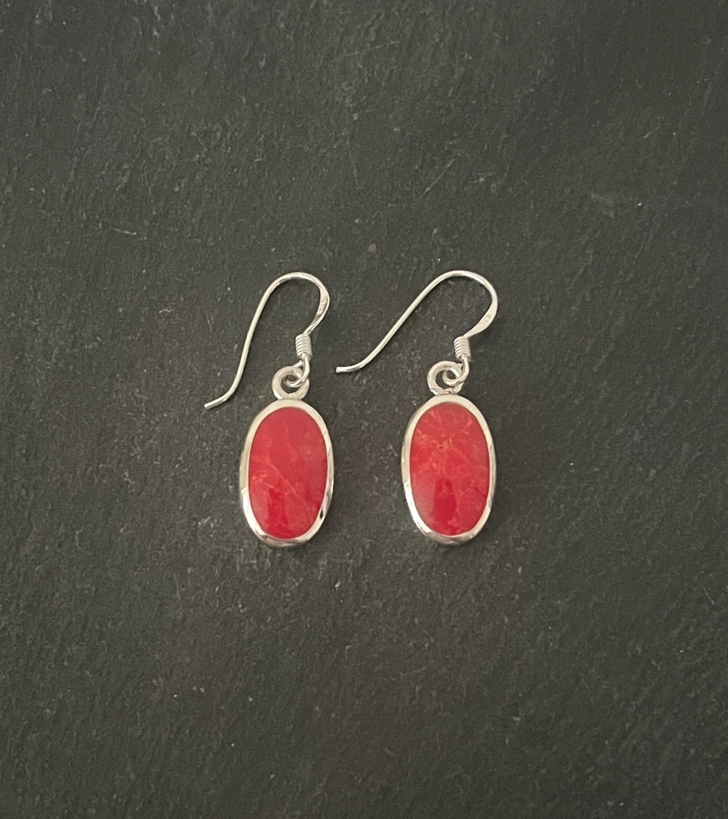 Coral Oval Earrings image 0