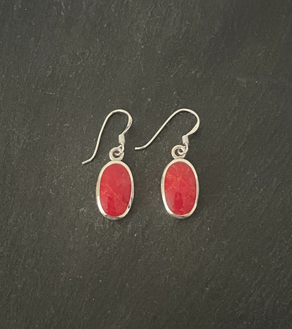 Coral Oval Earrings image 0