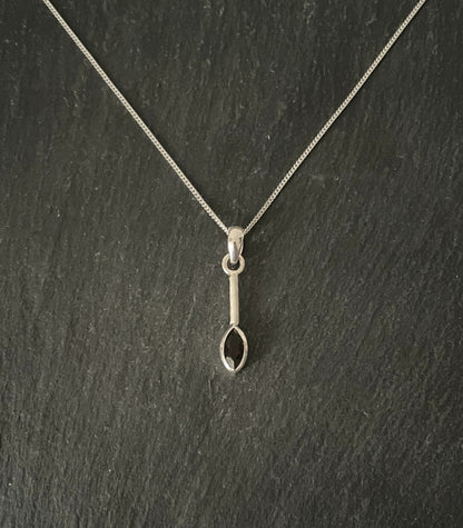 Smokey Quartz Teardrop Pendant image 0