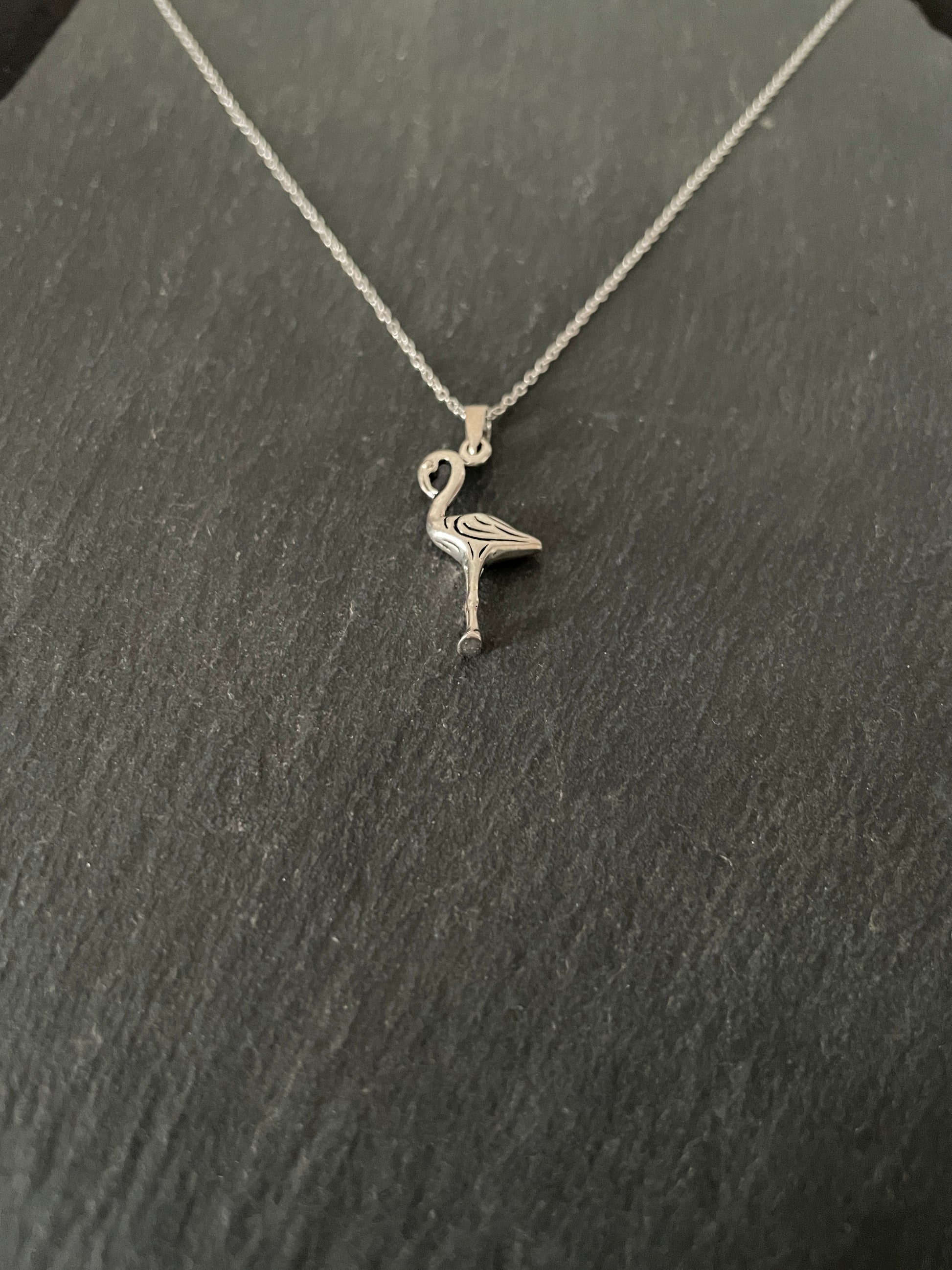 Silver Flamingo Pendant image 1