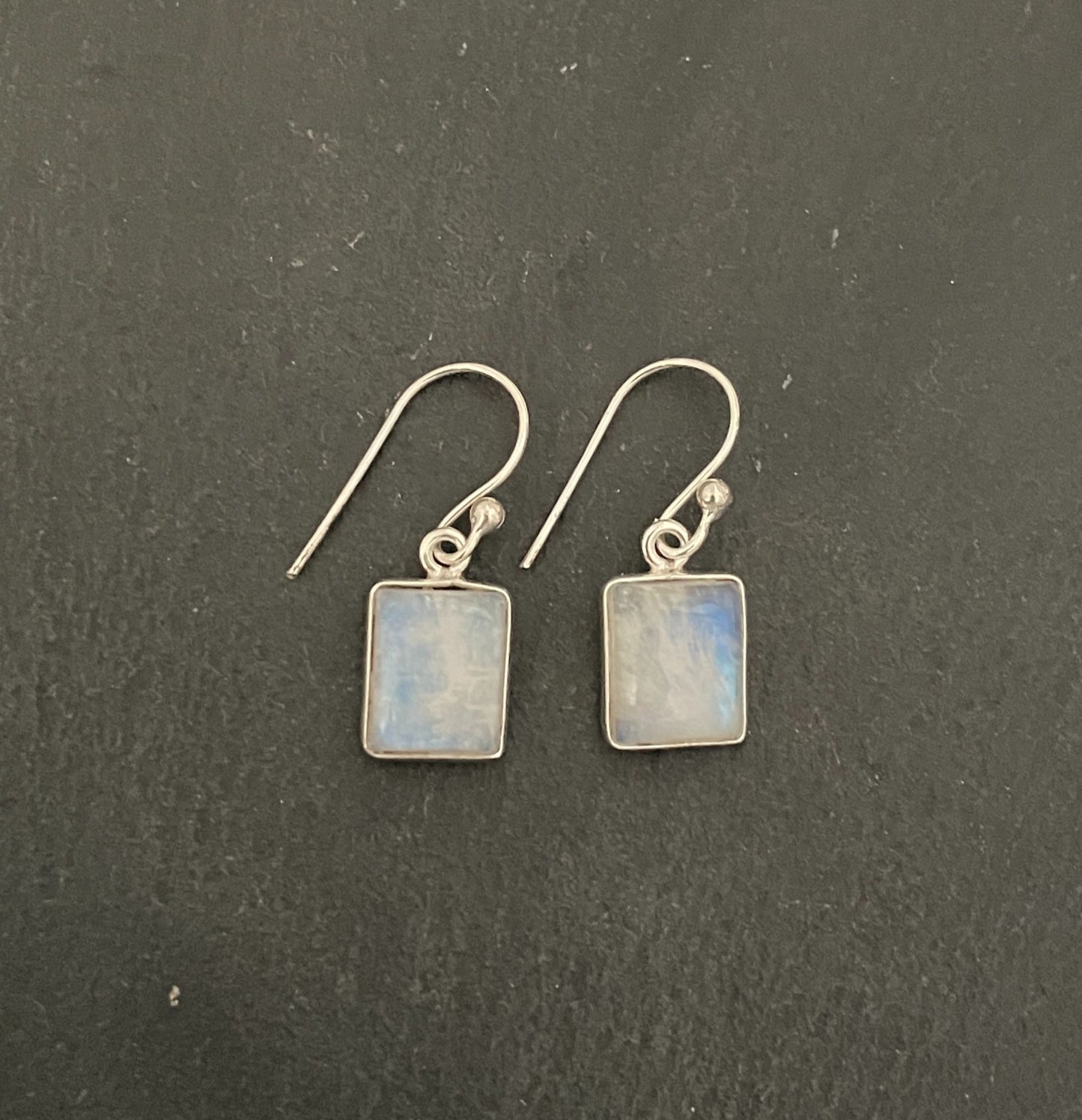 Moonstone Rectangle Earrings image 0