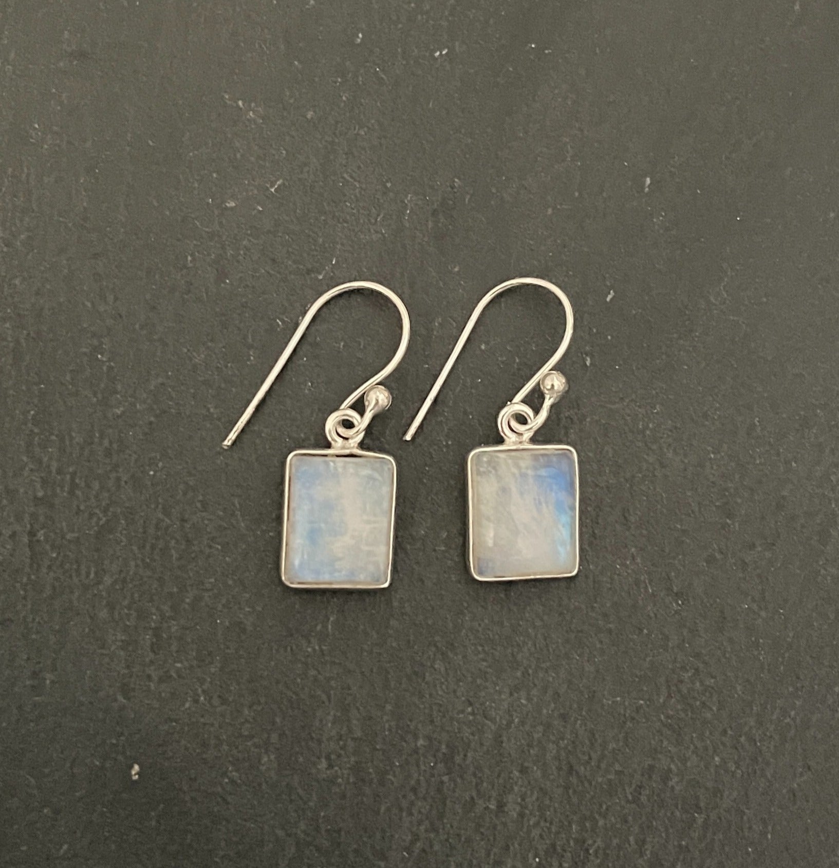 Moonstone Rectangle Earrings image 0