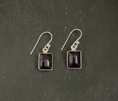 Amethyst Rectangle Earrings image 0