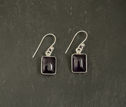 Amethyst Rectangle Earrings image 0