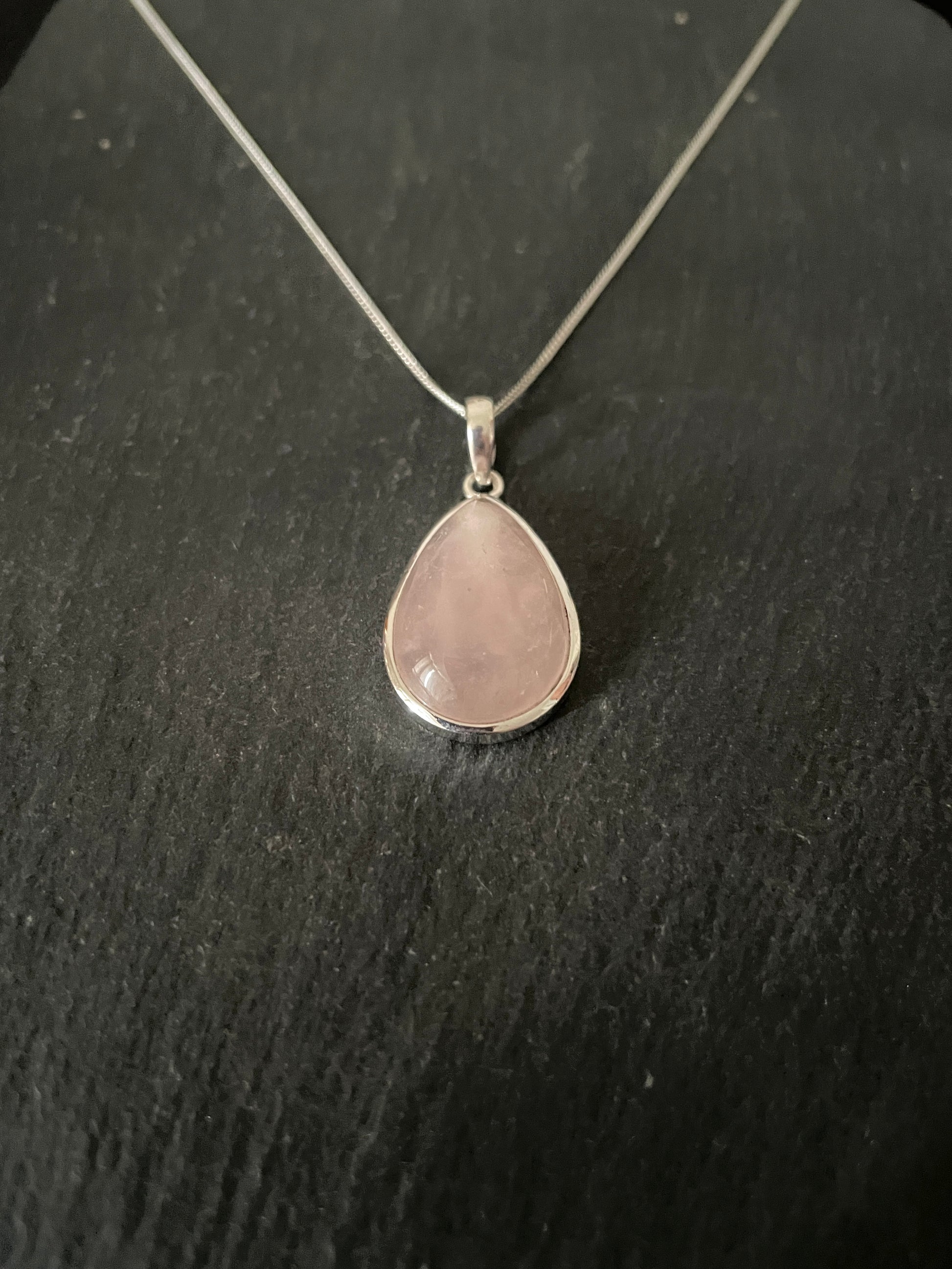 Rose Quartz Teardrop Pendant image 2