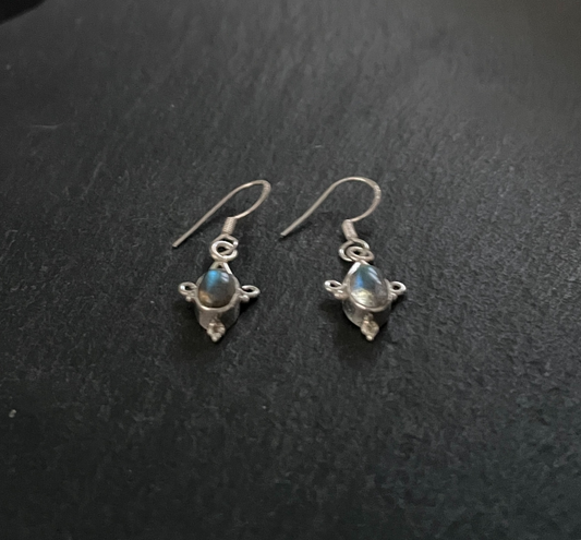 Labradorite Oval Earrings image 1