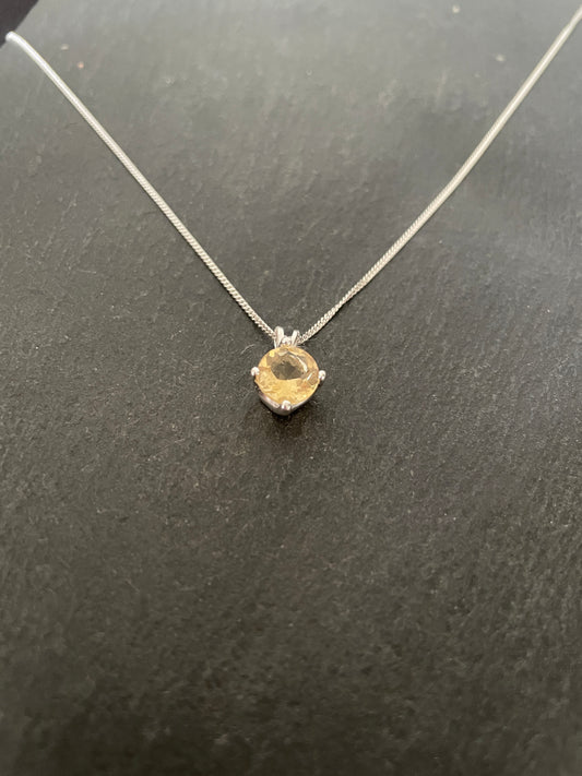 Citrine Round Pendant image 1