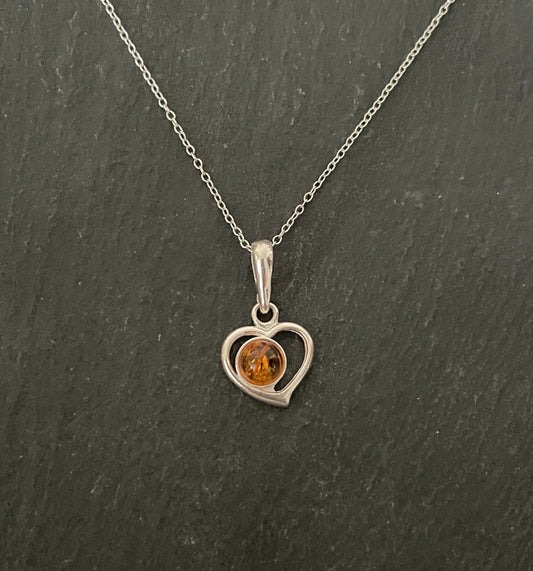 Amber Heart Pendant image 0