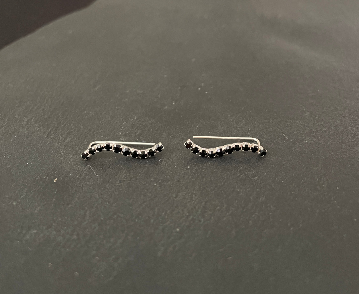 Cubic Zirconia Single Row Wave Ear Climbers image 6